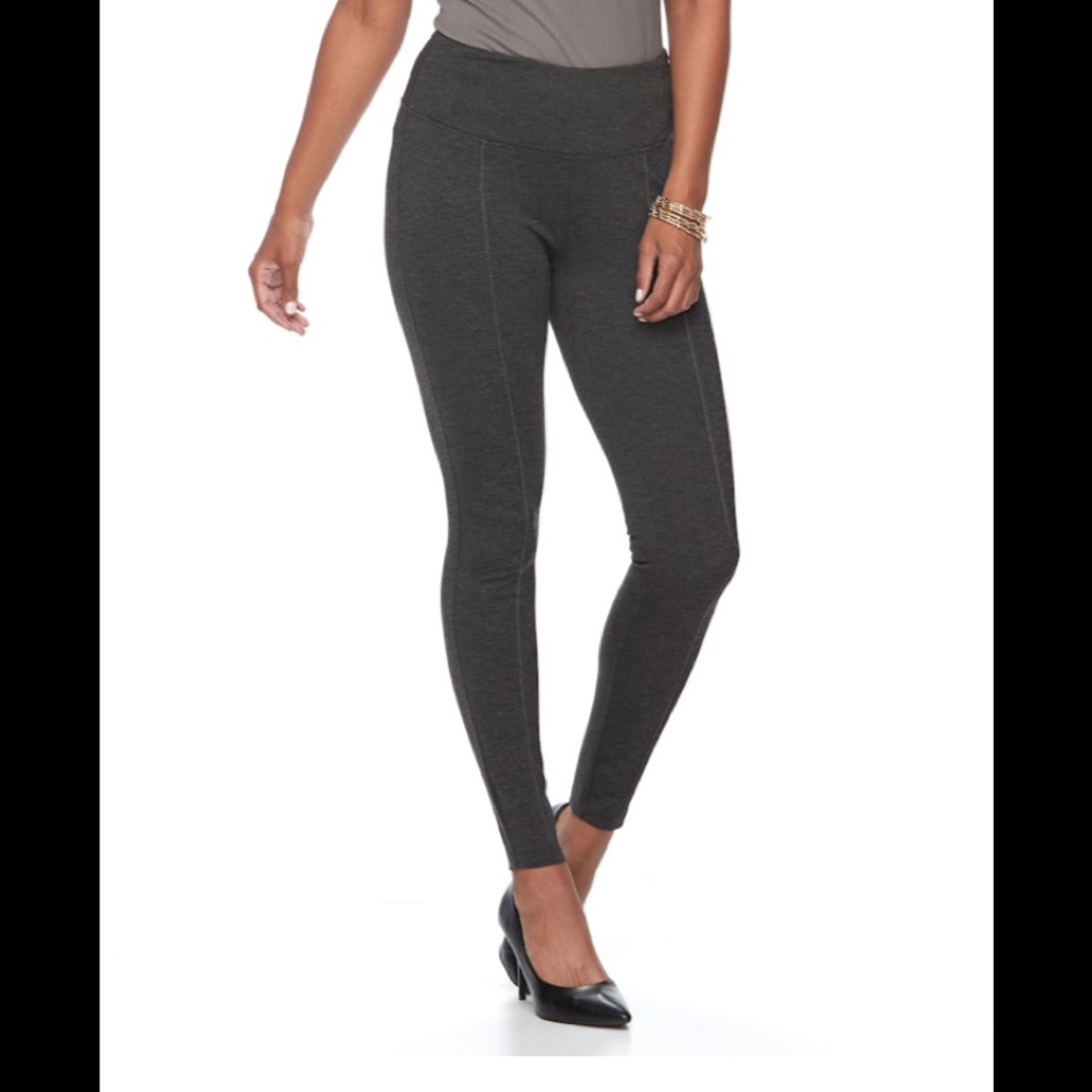Tummy control pull on Ponte skinny pants